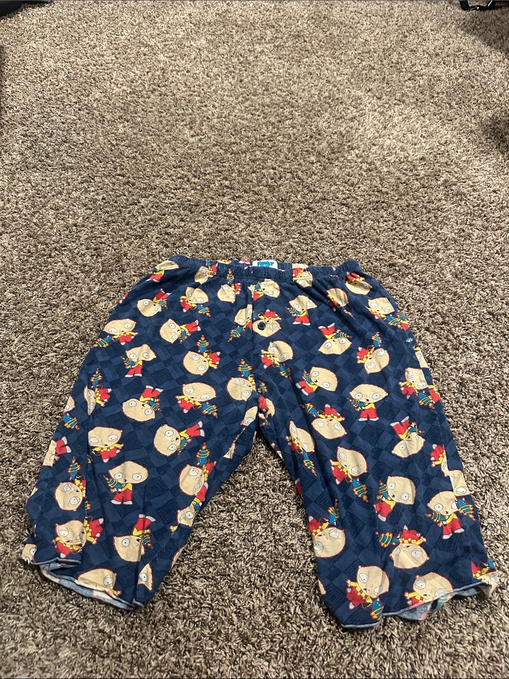 Men's Navy Character-Print Pajama Pants